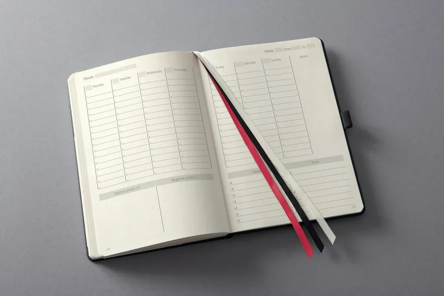 obrazek 2 Elegancki planer, organizer tygodniowy A5 w twardej oprawie