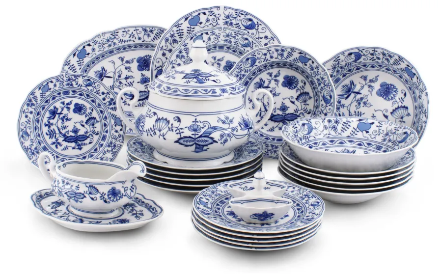 obrazek 1 25-częściowa stylowa zastawa obiadowa z porcelany z kolekcji Onions – Leander