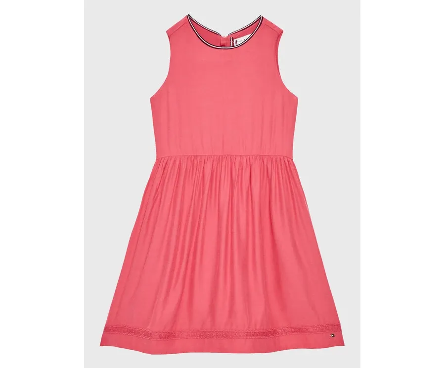 obrazek 1 Tommy Hilfiger Sukienka codzienna Ceremonial KG0KG07020 M Różowy Regular Fit