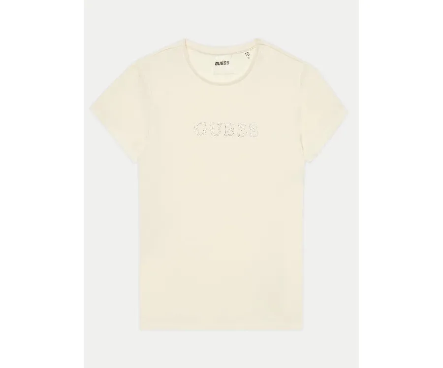 obrazek 1 Guess T-Shirt J4RI49 J1314 Beżowy Regular Fit