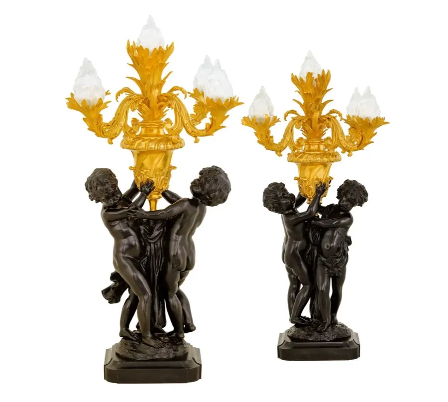 obrazek 1 Stylowa lampa z pięcioma szklanymi płomieniami
