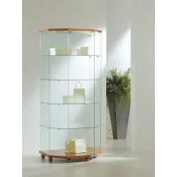 Picture Luxurious display cabinet made of tempered glass with three halogen lamps