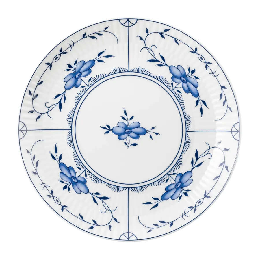 obrazek 1 Porcelanowy płaski talerz zdobiony motywem roślinnym w stylu klasycznym – Tettau