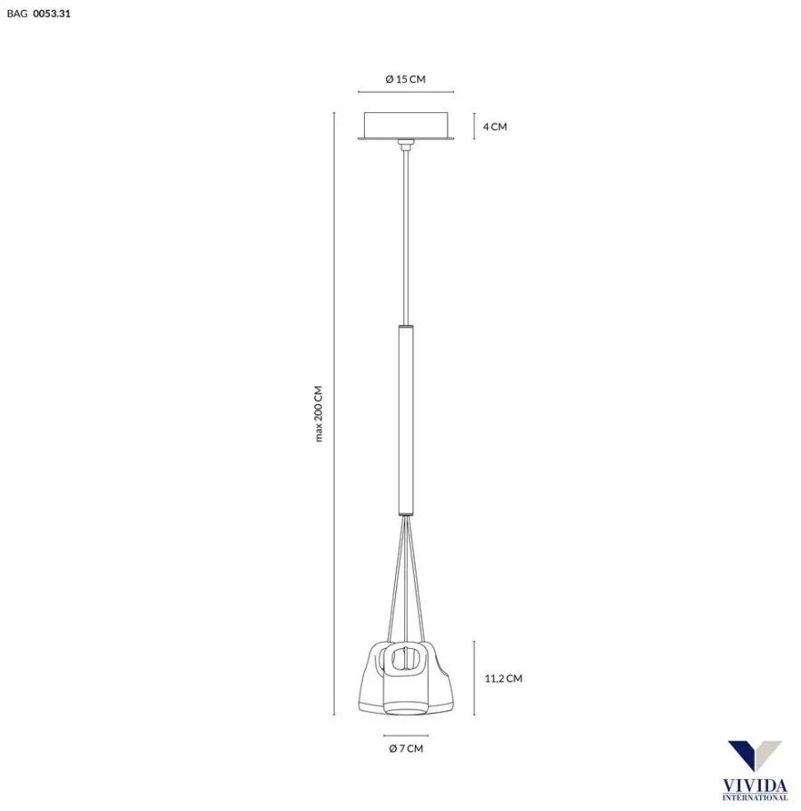 obrazek 3 Nowoczesna lampa wisząca Bag od włoskiej marki