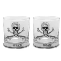 Picture A unique set of whiskey glasses with skulls and the option of engraving - a unique gift