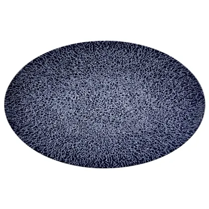 Zdjęcie Owalny półmisek 40x26 cm zdobiony niebieskim ornamentem - Seltmann Weiden