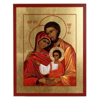 Picture Beautiful Gilded Icon of the Holy Family 20x25 cm