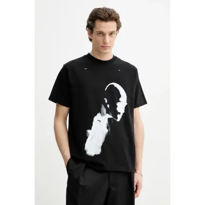 Zdjęcie Heliot Emil t-shirt męski kolor czarny z nadrukiem SS25_M_09_041_BLK01_CO