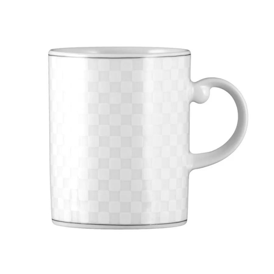 obrazek 1 Ekskluzywny porcelanowy kubek ze zdobieniem w szarą szachownicę - Seltmann Weiden