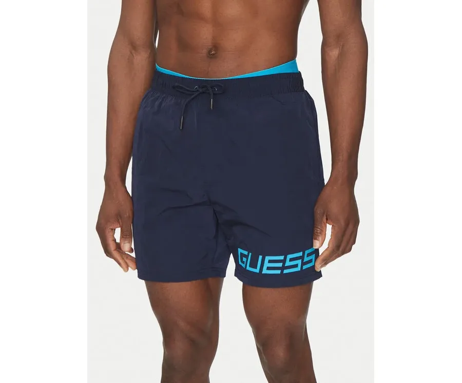 obrazek 1 Guess Szorty kąpielowe F5GT12 WH1C2 Granatowy Regular Fit