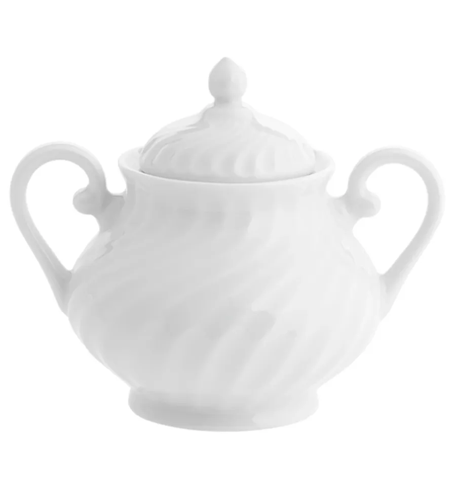 obrazek 1 Klasyczna cukiernica z porcelany Sagres z wyjątkowym zdobieniem - Vista Alegre