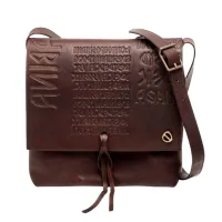 Picture Large leather shoulder bag - Ikunico