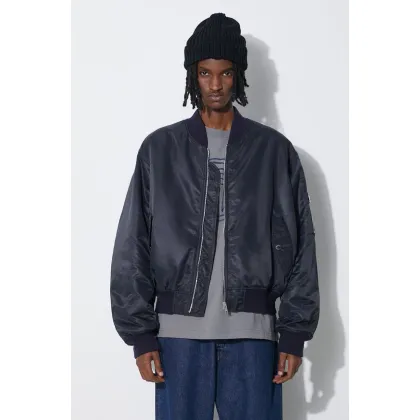 Zdjęcie AMBUSH kurtka bomber Nylon Bomber męski kolor granatowy przejściowa oversize BMEH012S24FAB