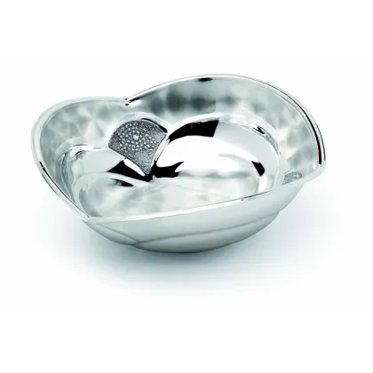 Zdjęcie Posrebrzana misa zdobiona kryształkami