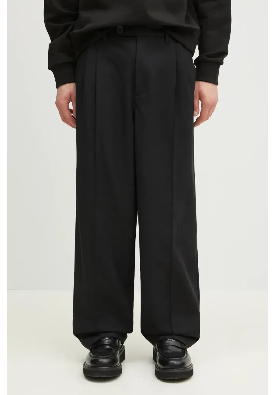 obrazek 1 MKI MIYUKI ZOKU spodnie Wide Fit Suit Pants męskie kolor czarny proste WIDE.FIT.SUIT.PANTS..BL