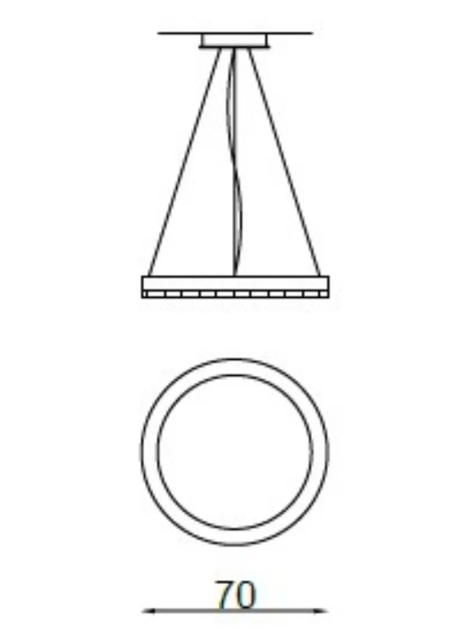 obrazek 2 Piękny żyrandol w formie pierścieni z oświetleniem LED i rombami Asfour - Il Paralume Marina