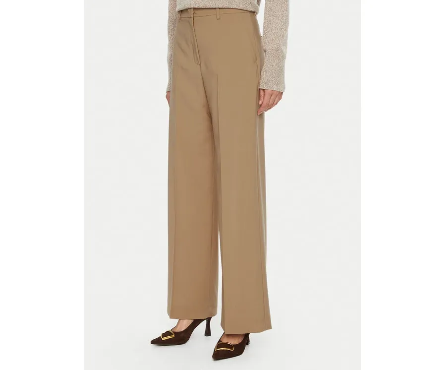 obrazek 1 Weekend Max Mara Spodnie palazzo Visivo 2515131041 Beżowy Wide Leg
