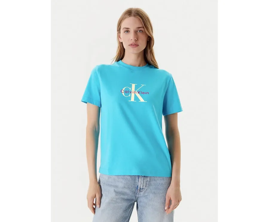 obrazek 1 Calvin Klein Jeans T-Shirt Hero Classic LV047B865G Niebieski Regular Fit