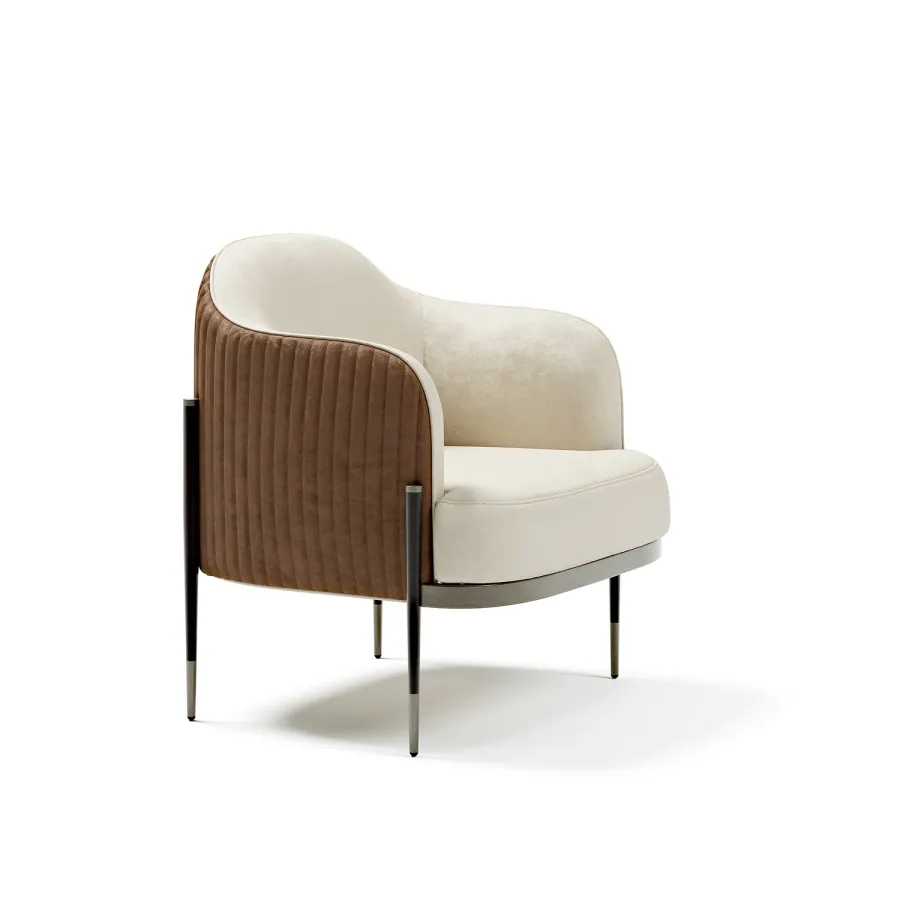 obrazek 2 Ekskluzywny włoski fotel w stylu modernistycznym do salonu