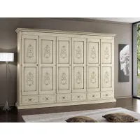 Picture Beautiful wardrobe with 6 doors, 6 drawers, 3 shelves and 3 rods - Zanini
