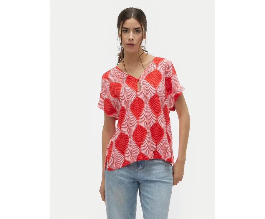 obrazek 1 Vero Moda Bluzka Tula 10308984 Czerwony Regular Fit