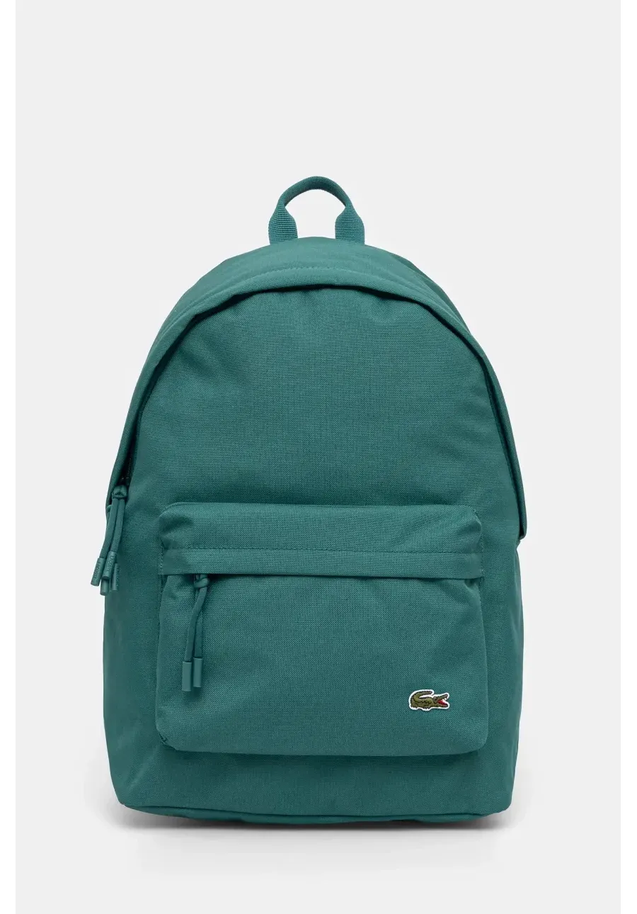obrazek 1 Lacoste plecak kolor zielony duży gładki NU4592NE