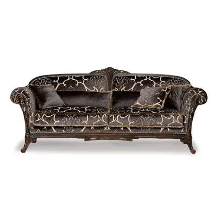 Zdjęcie Luksusowa 3-osobowa sofa z sześcioma poduszkami w komplecie