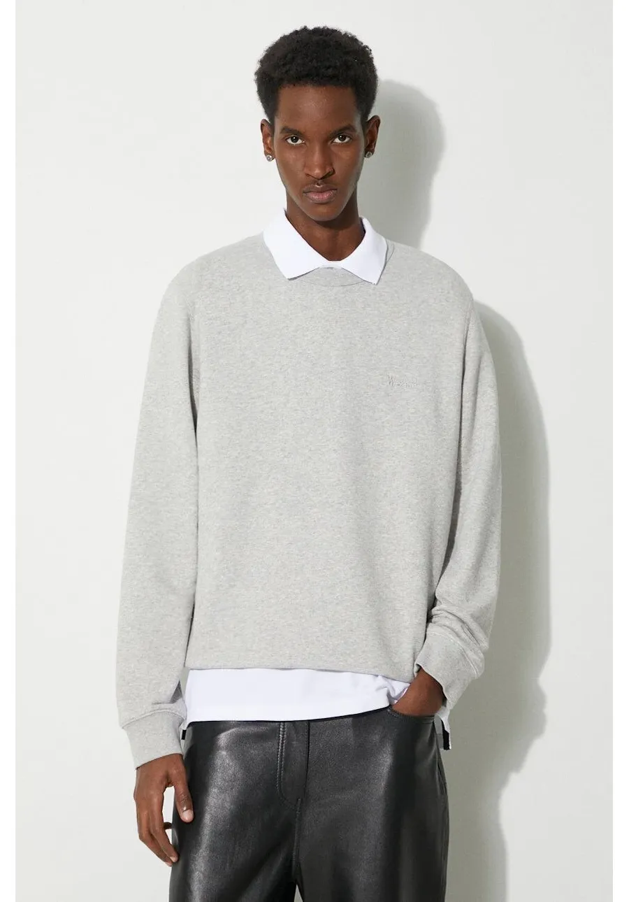 obrazek 1 Woolrich bluza Logo Script Crewneck męska kolor szary gładka CFWOSW0225MRUT3684