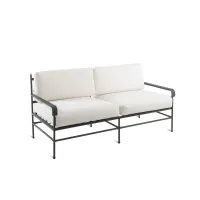 Picture Stylish Toscana sofa made of graphite-colored iron for the garden