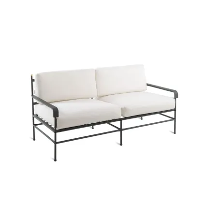 Zdjęcie Stylowa sofa Toscana wykonana z żelaza w kolorze grafitowym do ogrodu