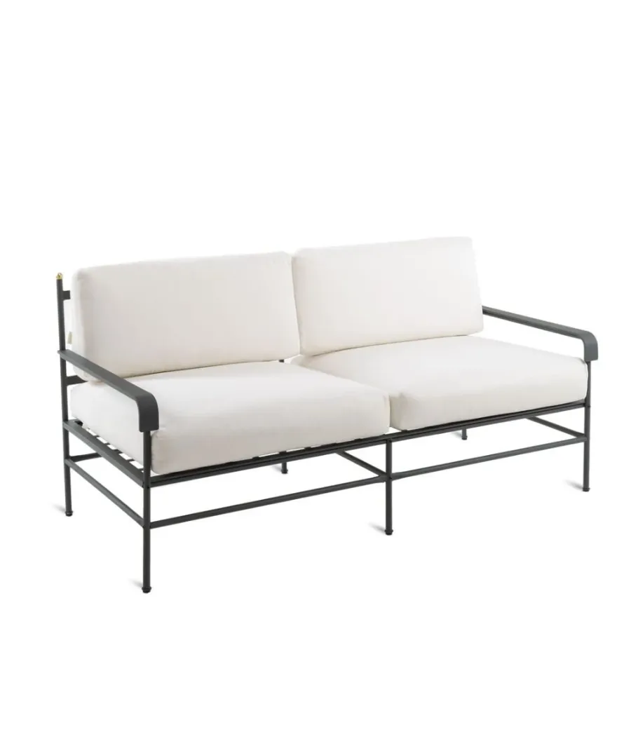 obrazek 1 Stylowa sofa Toscana wykonana z żelaza w kolorze grafitowym do ogrodu