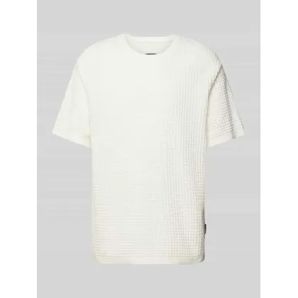 Zdjęcie T-shirt z prążkowanymi wykończeniami model ‘GRAANMOSO’