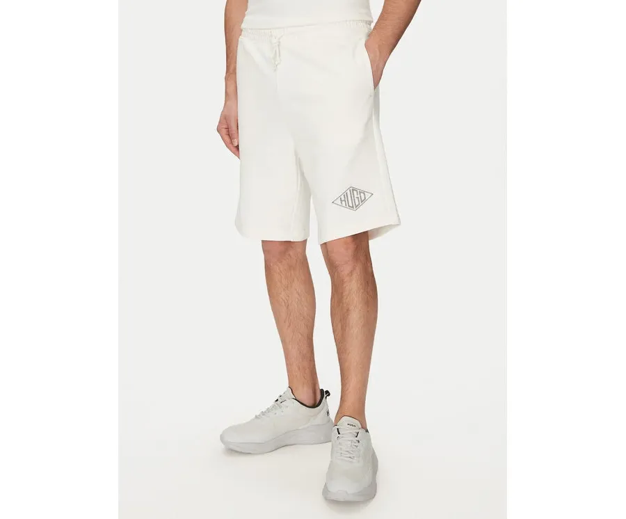 obrazek 1 HUGO Szorty sportowe Damtus 50534953 Écru Relaxed Fit