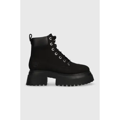 Zdjęcie Timberland workery Timberland Sky 6In LaceUp damskie kolor czarny na płaskim obcasie TB0A428J0011