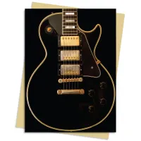 Picture Greeting Card Pack (Gibson Les Paul: Black Guitar) - Flame Tree Publishing