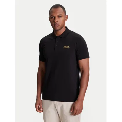 Zdjęcie KARL LAGERFELD Polo 745088 553235 Czarny Regular Fit