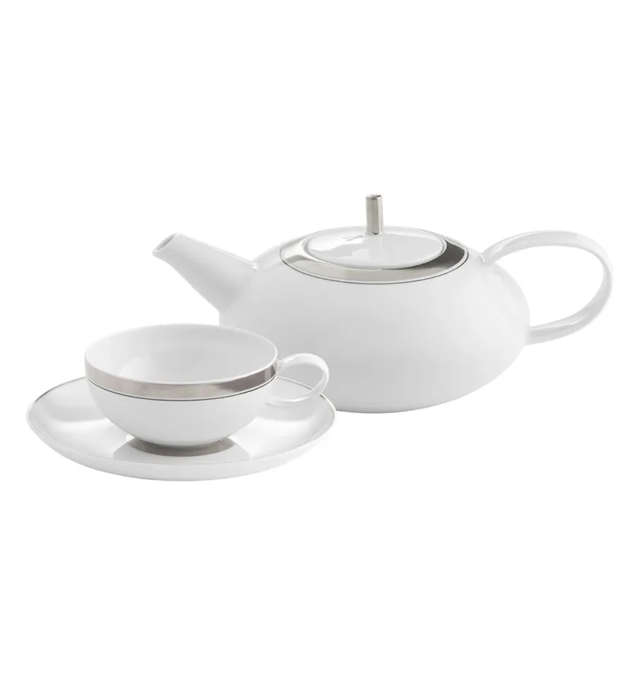 obrazek 1 Klasyczny zestaw do herbaty z porcelany z kolekcji Domo Platinium - Vista Alegre