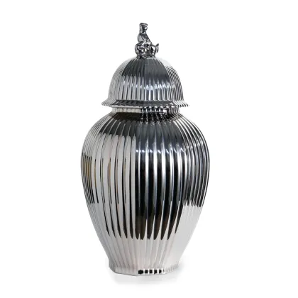 Picture Fluted ginger jar H.76xL.35xP.35 cm