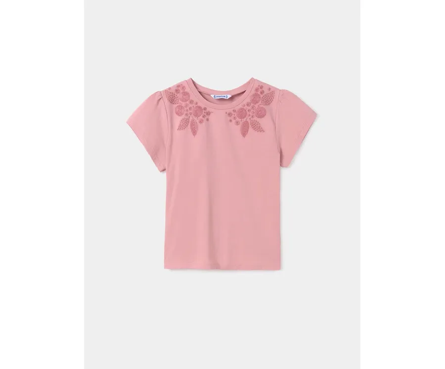 obrazek 1 Mayoral T-Shirt 6012 Różowy Regular Fit