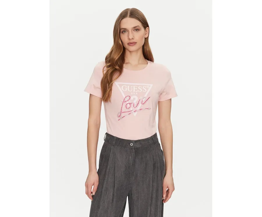 obrazek 1 Guess T-Shirt W5GI05 I3Z14 Różowy Regular Fit