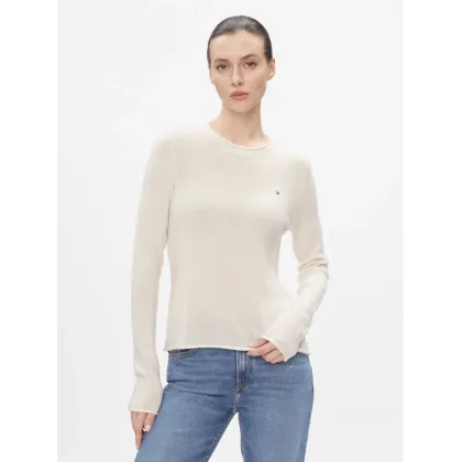 Zdjęcie Tommy Hilfiger Sweter Soft Wool C-Nk Sweater WW0WW40264 Żółty Regular Fit