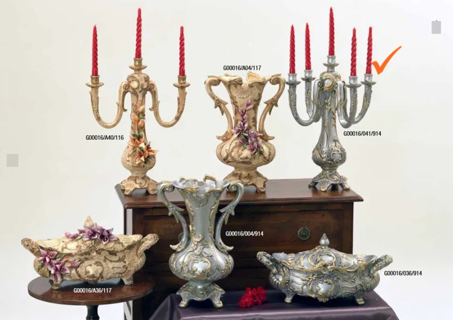 obrazek 1 Szykowny ceramiczny 5 ramienny świecznik