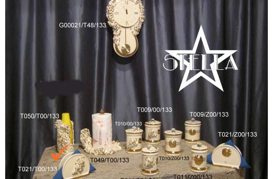 obrazek 1 Luksusowy serwetnik z ceramiki na stół z winogronami