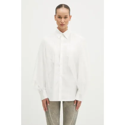 Zdjęcie Undercover koszula Shirt damska kolor biały regular z kołnierzykiem klasycznym UC2D1402