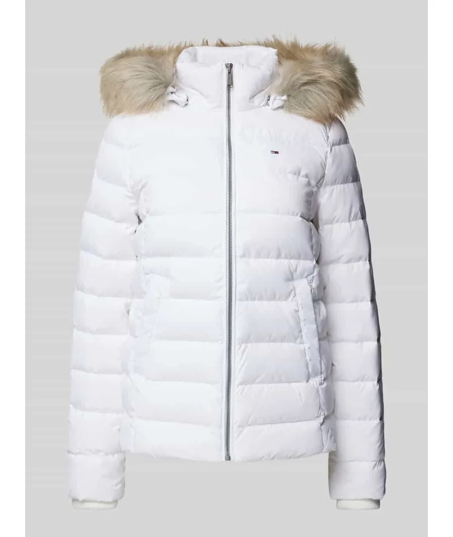 obrazek 1 Kurtka pikowana ze sztucznym futrem i zamkiem błyskawicznym