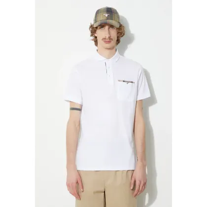 Zdjęcie Barbour polo bawełniane Corpatch Polo kolor biały gładki MML1071
