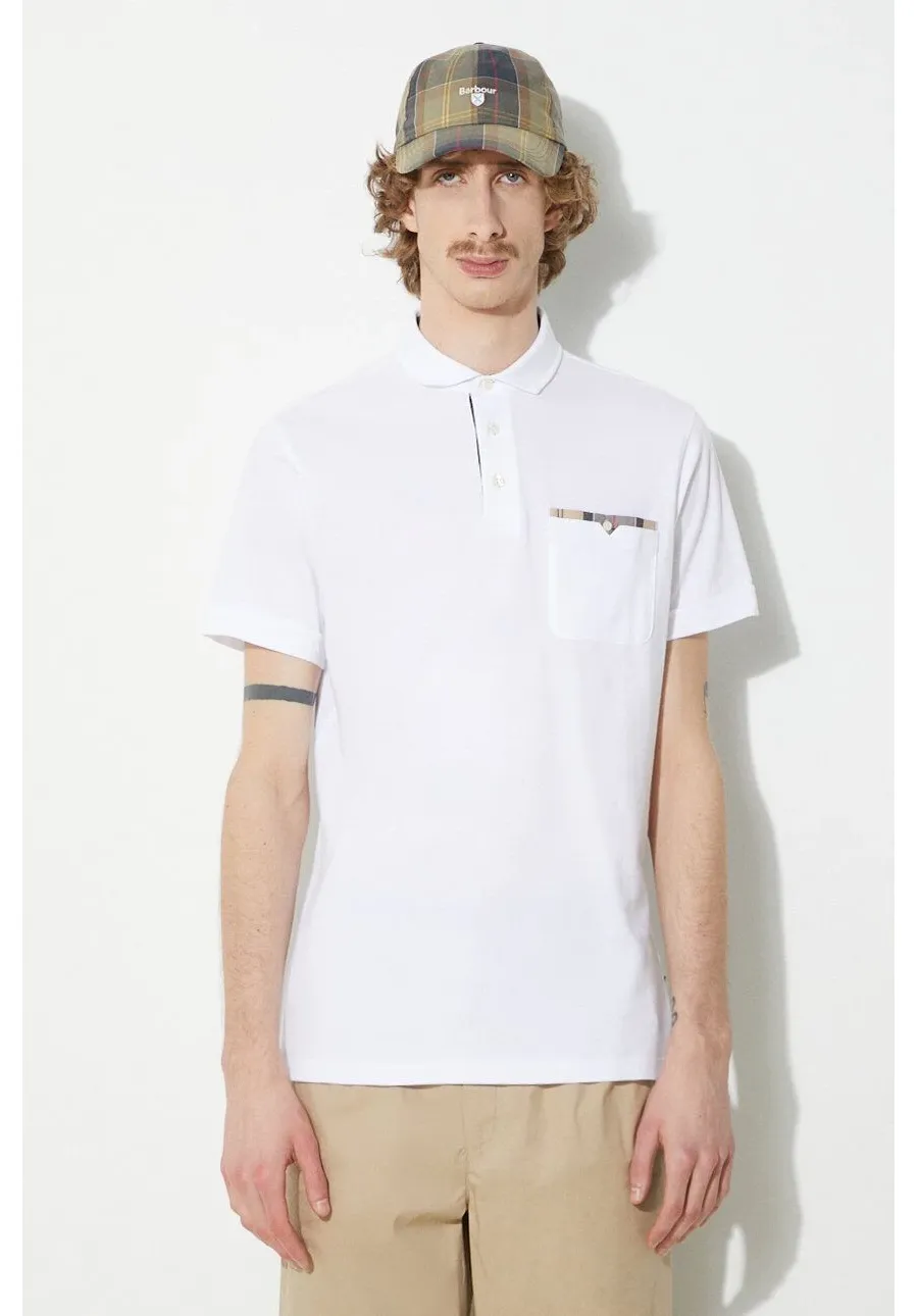obrazek 1 Barbour polo bawełniane Corpatch Polo kolor biały gładki MML1071