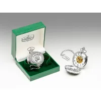 Picture Elegant men's mechanical pocket watch made of pewter