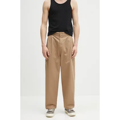 Zdjęcie Carhartt WIP spodnie bawełniane Marv Pant męskie kolor brązowy w fasonie chinos I033129.8Y06