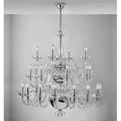 Zdjęcie Prestiżowy kryształowy żyrandol z 3 poziomami i 21 ramionami – Vista Alegre